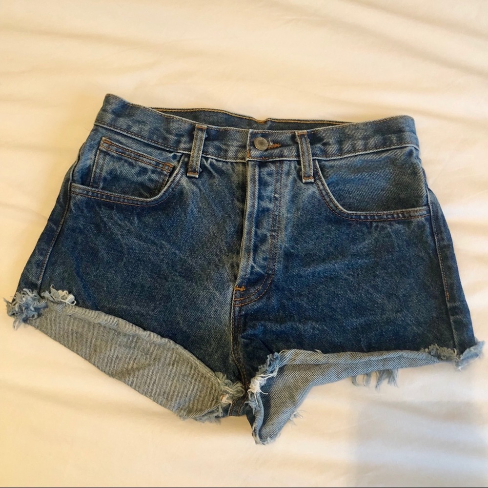 Medium-wash Denim shorts